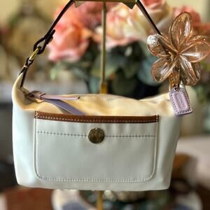 Vintage coach Madison white satin